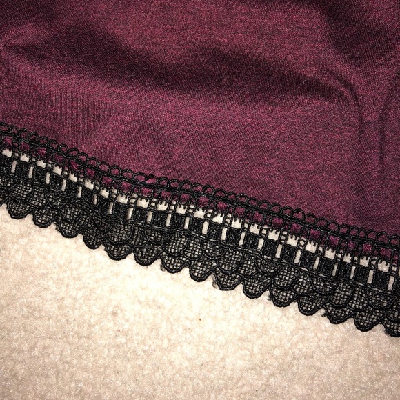 Knee length casual dress (maroon) - Picture 3 of 3